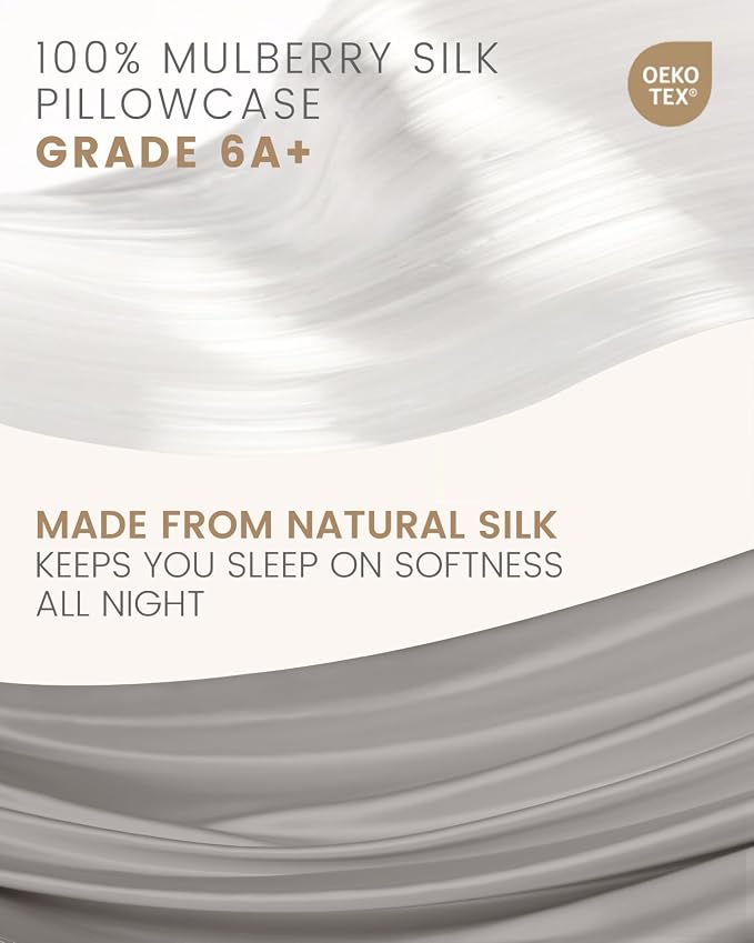 THXSILK Set of 2 100% Mulberry Silk Pillowcases - Image 2