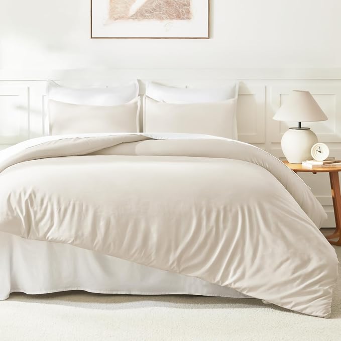 Litanika Beige Comforter Set California King Size, 3 Pieces Cal King - Image 6