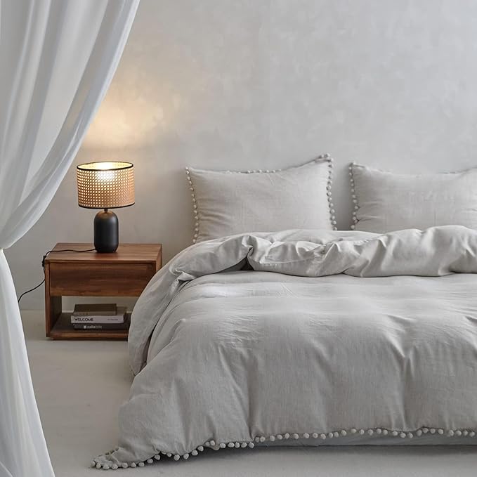 Simple&Opulence French Linen Blended Duvet Cover King, Flax Viscose Derived by SimpleOpulence