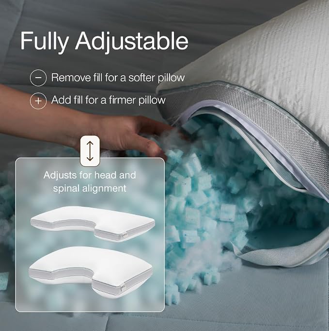 Coop Home Goods Cool+ Cut-Out Adjustable Pillow King - Image 2