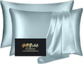 Silk Pillowcase 2 Pack, Mulberry Silk Pillow Cases Queen Size Set of 2 by HOME