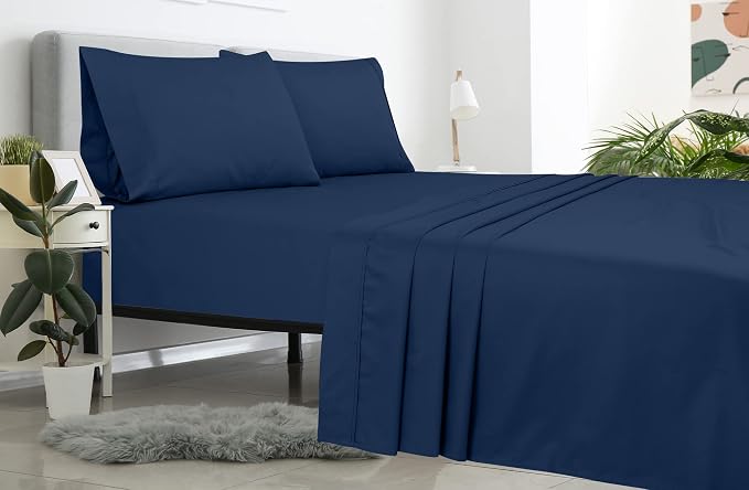 Royale Linens 2 Pack Bulk Flat Sheet Set - Image 8