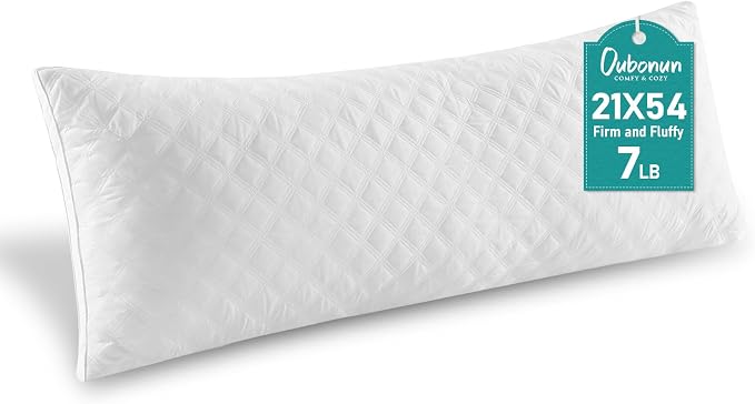 Oubonun Full Body Pillow for Sleeping-Adjustable Firm and Fluffy Body Pillows by Oubonun