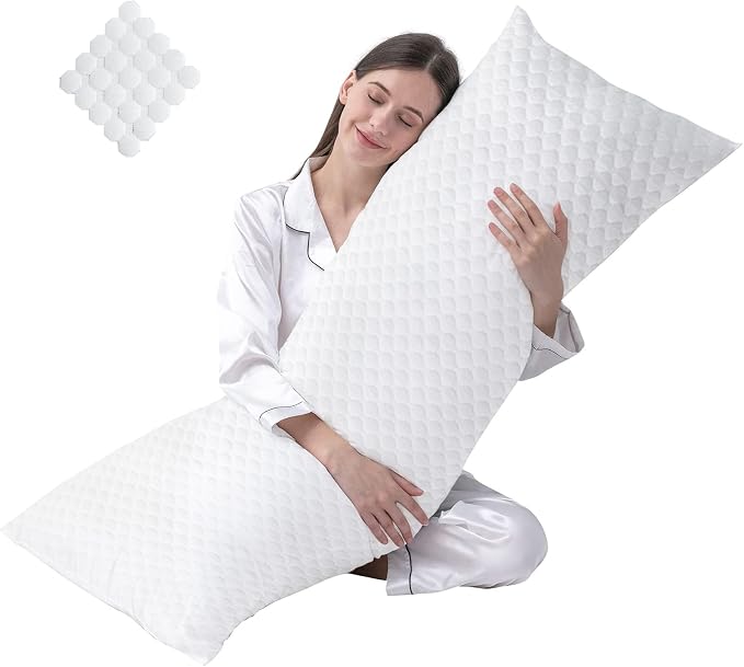 DOWNCOOL Full Body Pillow for Adults- Ultra Soft Long Bed Pillow by DOWNCOOL