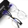 Blue Light Blocking Glasses Vintage Half Frame UV Clear Lens Anti Eyestrain by AOMASTE