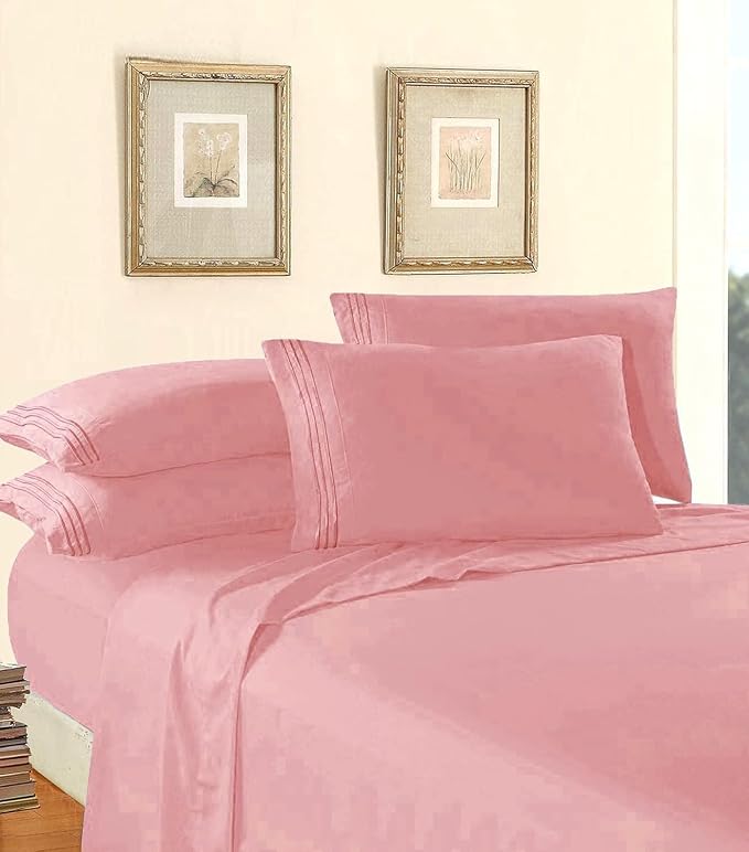 Elegant Comfort Luxury 1500 Premium Hotel Quality Microfiber 5-Piece Sheet Set - Image 3