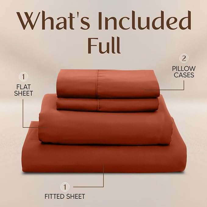 Utopia Bedding Full Size Sheet Set – 4 Piece Bed Sheets, Soft and Breathable - Image 3
