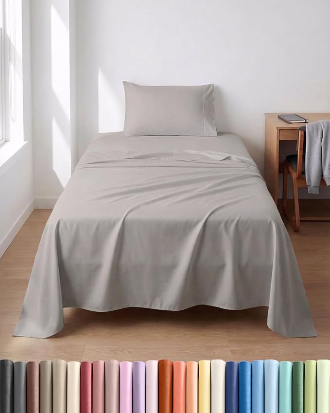 Lightweight 3 Piece Bed Sheet Set Twin Size by CGKUnlimited