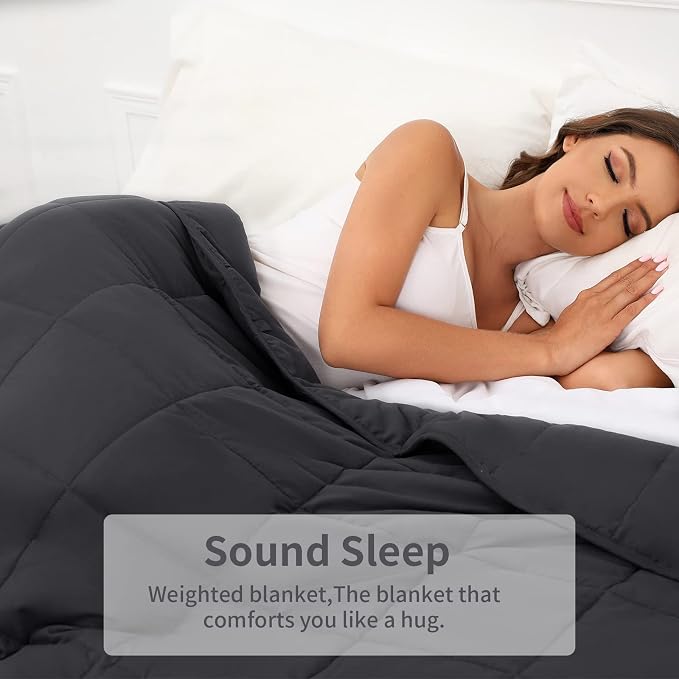 Weighted Blanket 12lbs Queen Size Dark Grey 60"x80" Weighted Blankets - Image 2