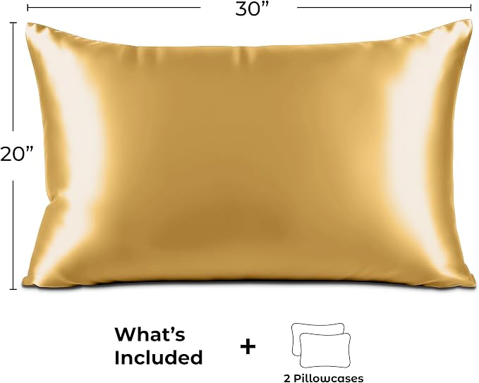 Pure Bedding Satin Pillowcase 2 Pack - Image 6