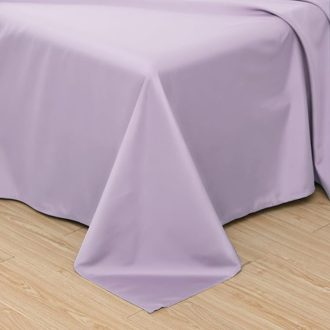 Toodou Soft Silky Touch, Mmost Comfortable and Luxurious Lavender Twin Flat - Image 2