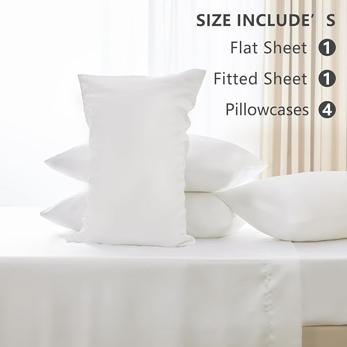 CozyLux Satin Sheets Queen Size Bed Set - Image 6