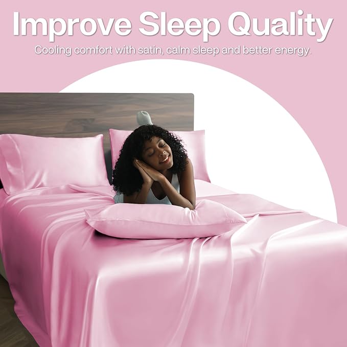 MR&HM Satin Pillowcase for Hair and Skin, Silk Satin Pillowcase 2 Pack - Image 5