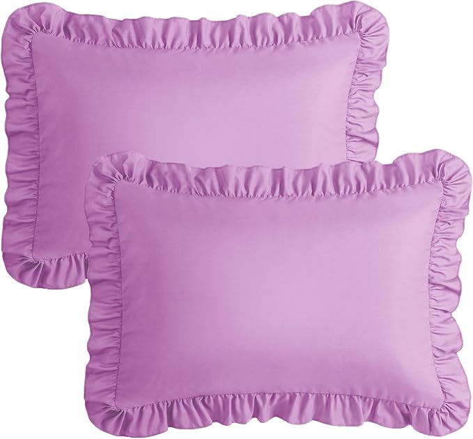 KKJIAF Ruffle Pillow Cases Queen Size Set of 2, Ruffled Pillow Covers - Image 7