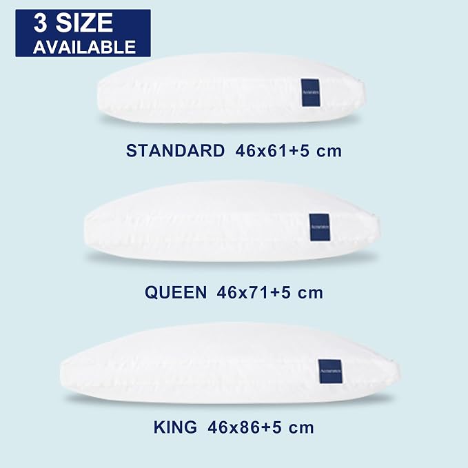 ACCURATEX Pillows Standard Size Set of 2, Hybrid Shredded Memory Foam Pillow - Image 7
