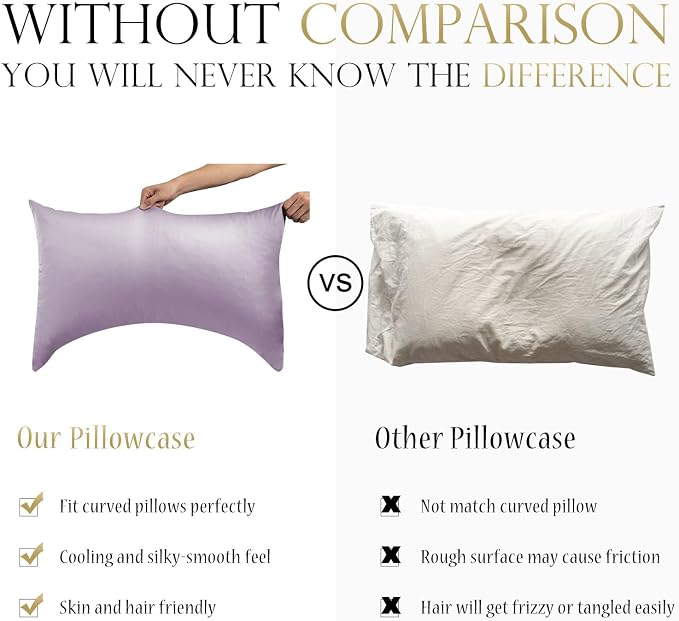 ELIBABA Cooling Bamboo Side Sleeper Pillowcase, King Size, 20 x 36 Inches - Image 2