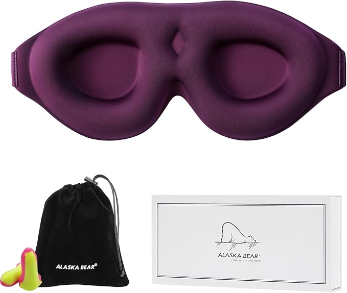 ALASKA BEAR 100% Blackout Sleep Mask by ALASKABEAR