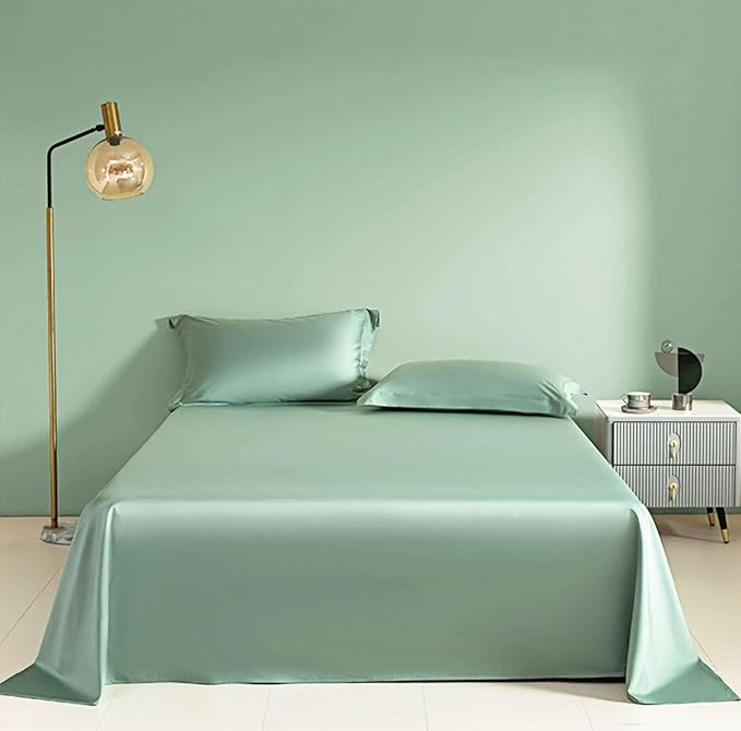 Full Size Flat Sheet Only, Soft 300 Thread Count 100% Cotton Sheets, Cooling & - Image 2