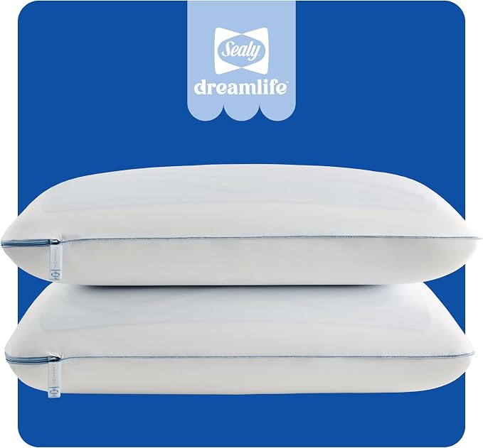 Sealy Dreamlife US Standard Size Memory Foam Cooling Pillow by Sealy