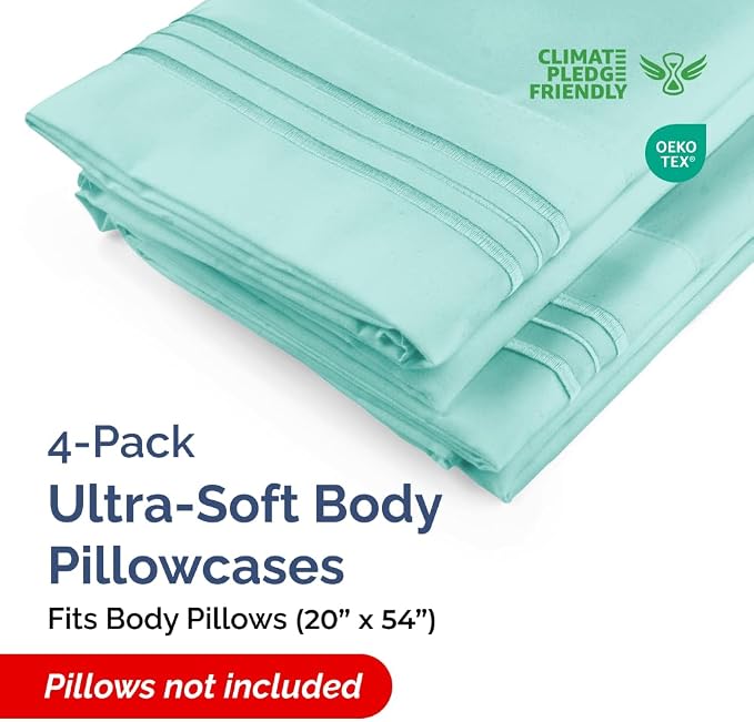 Body Pillowcases Set of 4-20x54 Long Body Pillow Case - Image 2