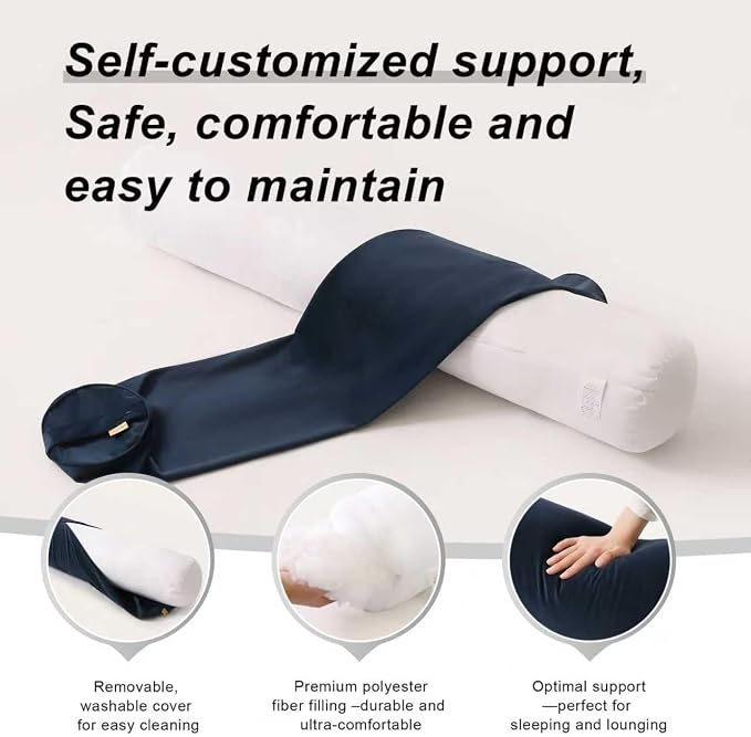 Body Pillow for Adults, Long Round Pillow, Big Cylindrical Pillow, Large Full - Image 4