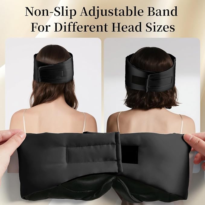 USlixury Silk Sleep Mask, 3D Contoured Sleeping Masks, 100% Mulberry Silk - Image 5