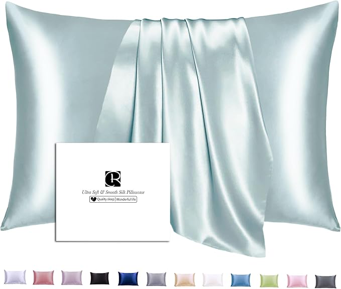 Ravmix Silk Pillow Cases with Zipper, 21momme Mulberry Silk Pillowcase by Ravmix