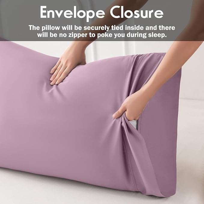 Pillowcases King Size 2 Pack, Cooling Viscose from Bamboo Pillow Cases - Image 4