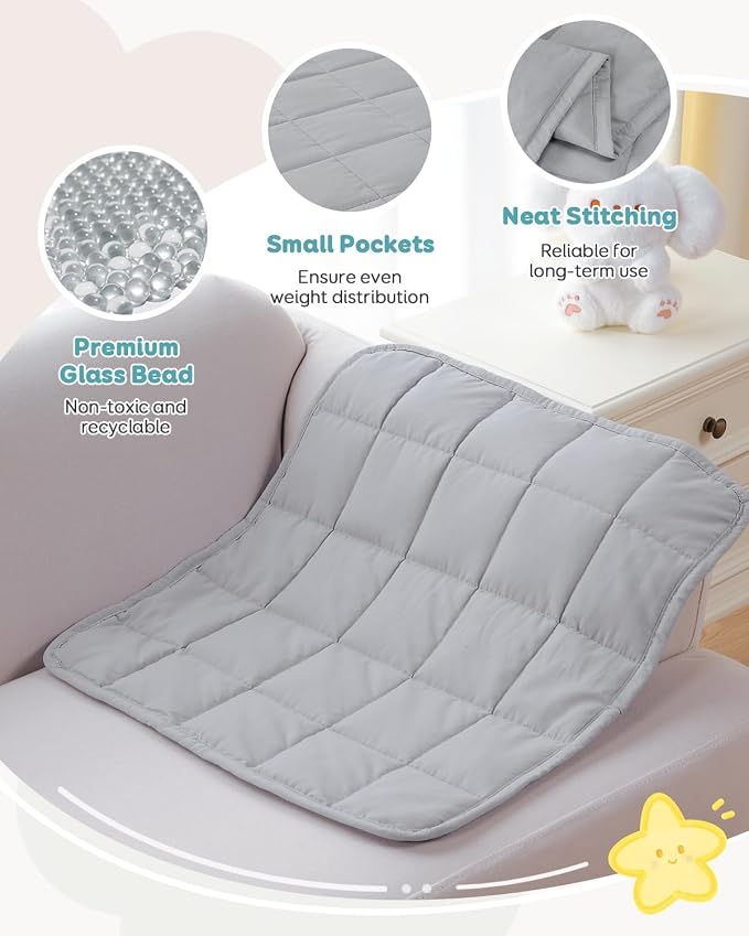 Topblan Weighted Lap Blanket 2 lbs, Summer Breathable Mini Weighted Lap Pad - Image 4