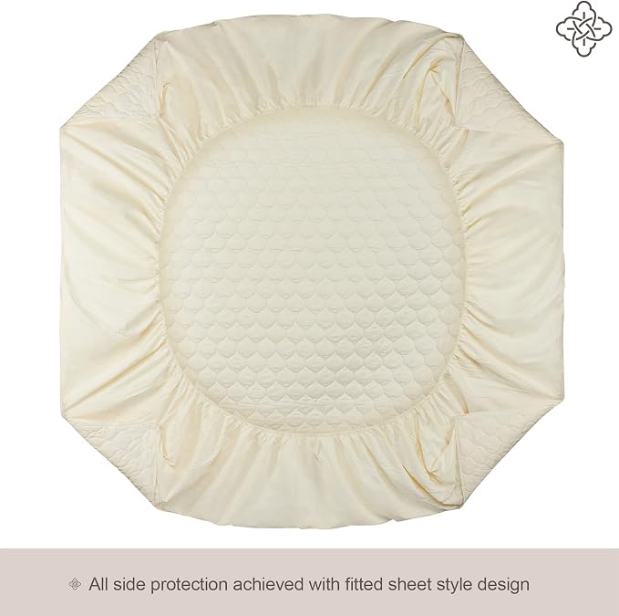 Bioweaves 100% Organic Cotton Mattress Pad Cover, GOTS Certified Cooling - Image 3