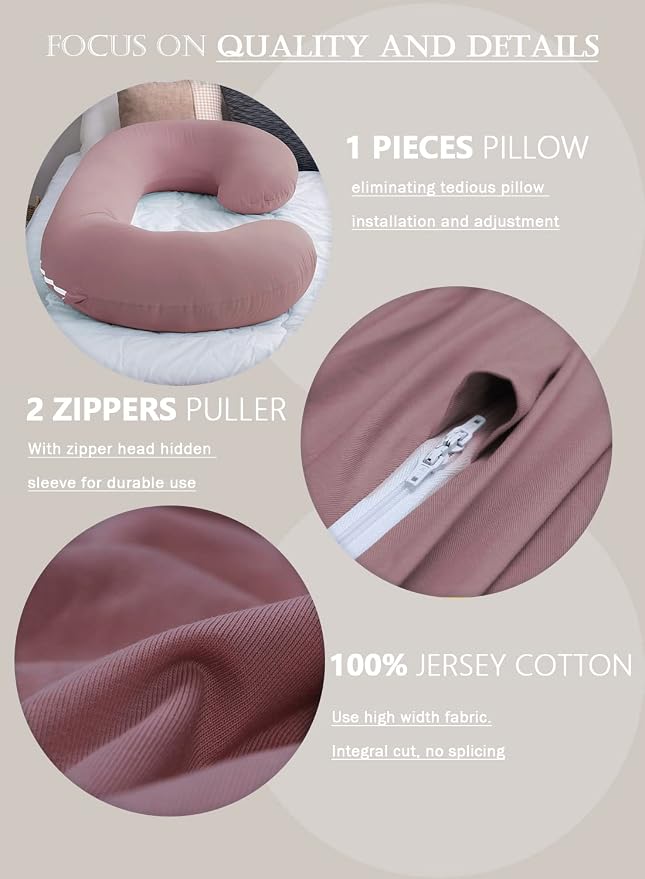 INSEN Cooling Pregnancy Pillow, Maternity Pillow - Image 4