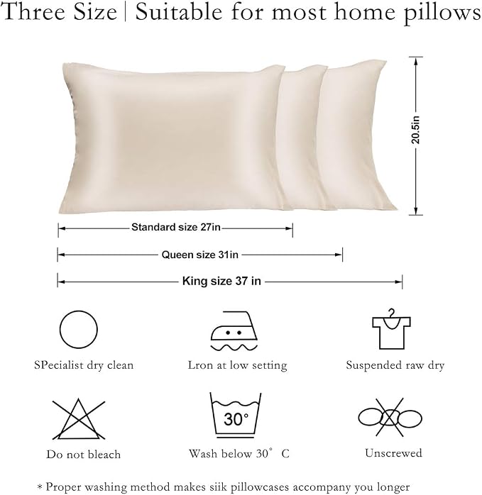 JOGJUE 2 Pack 100% Mulberry Silk Pillowcases, Standard Size - Image 5
