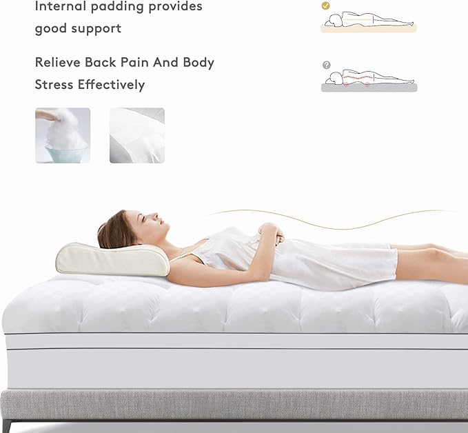 SameBed Mattress Topper Full, Extra Thick Mattress Pad Cover - Image 6