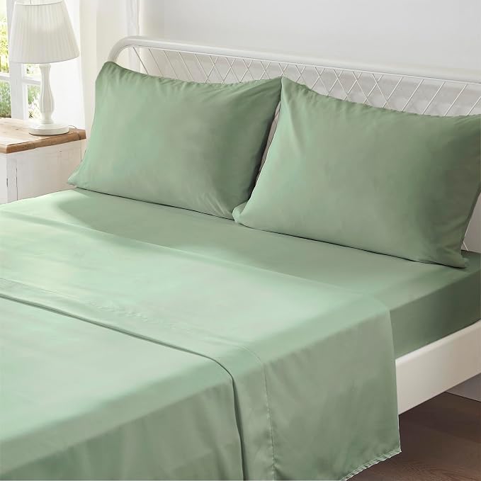 Zzlpp King Comforter Set 7 Pieces, Sage Green Tufted Bed in a Bag - Image 8