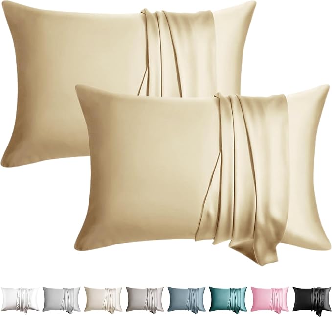 100% Silk Pillowcase for Hair and Skin Toddler Size 2 Pack Mulberry Silk Pillow by WLOSJ