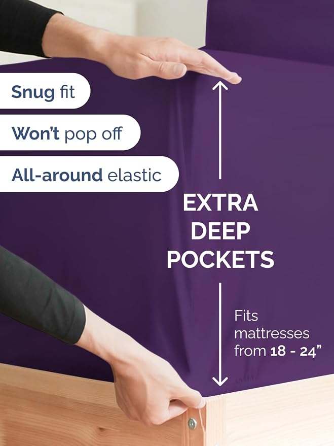 Extra Deep Twin Fitted Sheet - Image 2