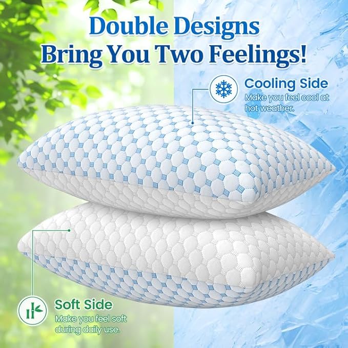CloudBliss Cooling Bed Set of 2 Pillows - Image 3