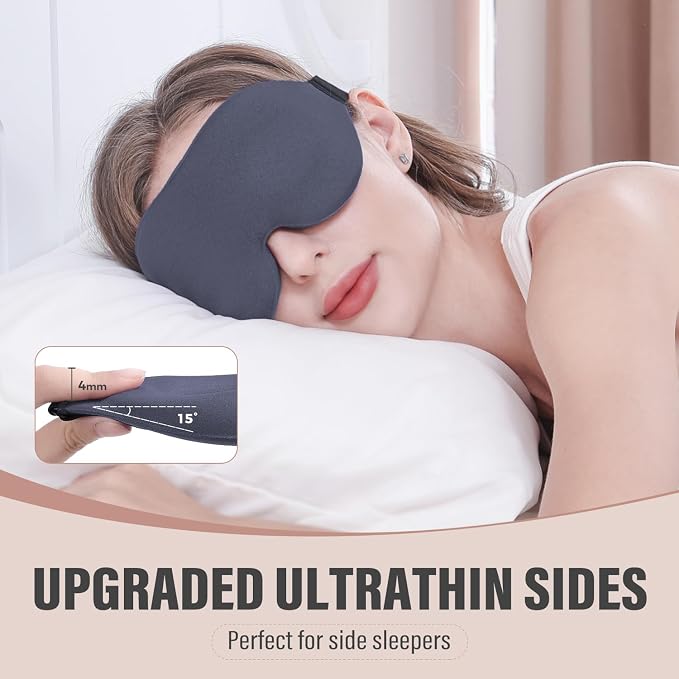 YIVIEW Sleep Mask for Side Sleeper, Complete Light Blocking 3D Sleeping Eye Mask - Image 2
