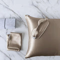DISANGNI Silk Set: 22 Momme 100% Natural Mulberry Silk Pillow Case & Eye Mask by DISANGNI
