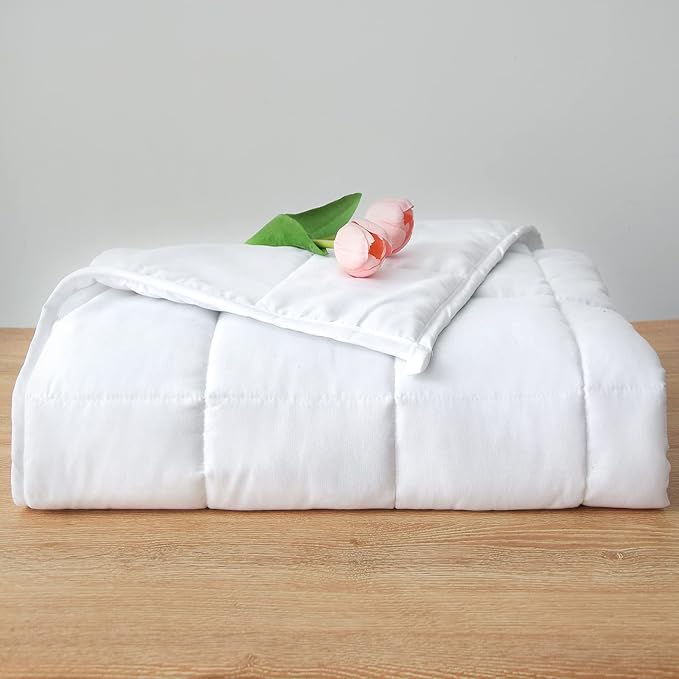 Weighted Blanket 12lbs Queen Size White 60"x80" Weighted Blankets by PRETTY+NIGHT