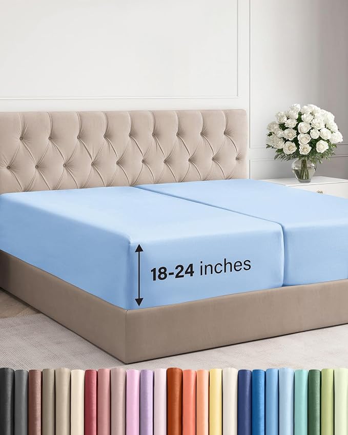 Extra Deep Split King Fitted Sheet by CGKUnlimited