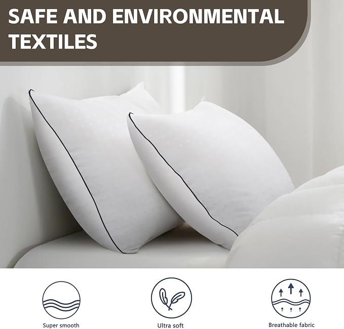 HIMOON Bed Pillows for Sleeping 4 Pack, Queen Size Cooling Pillows Set of 4 - Image 6