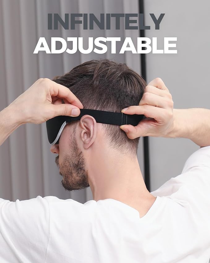 MZOO Luxury Sleep Mask for Back, Side Sleeper, Complete Light Blocking Sleeping - Image 6