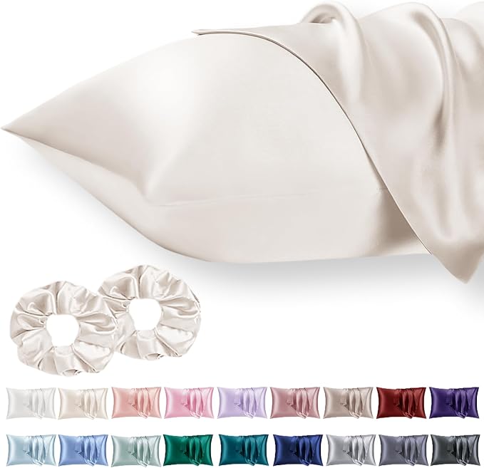 Satin Pillowcase for Hair 2pc, Similar to Silk Pillow Cases, Easier Care Than by Vielit