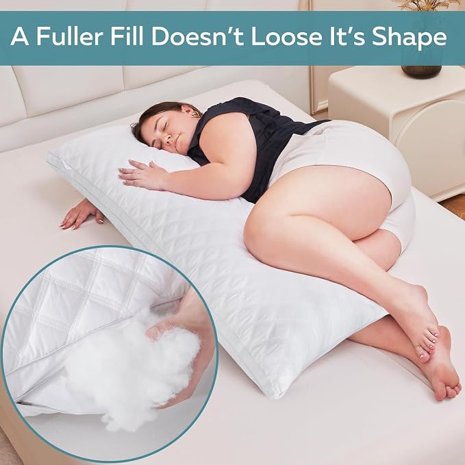Oubonun Full Body Pillow for Sleeping-Adjustable Firm and Fluffy Body Pillows - Image 3