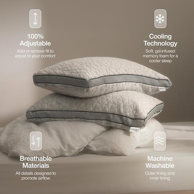 Coop Home Goods Eden Cool Adjustable Pillow, King Size - Image 5