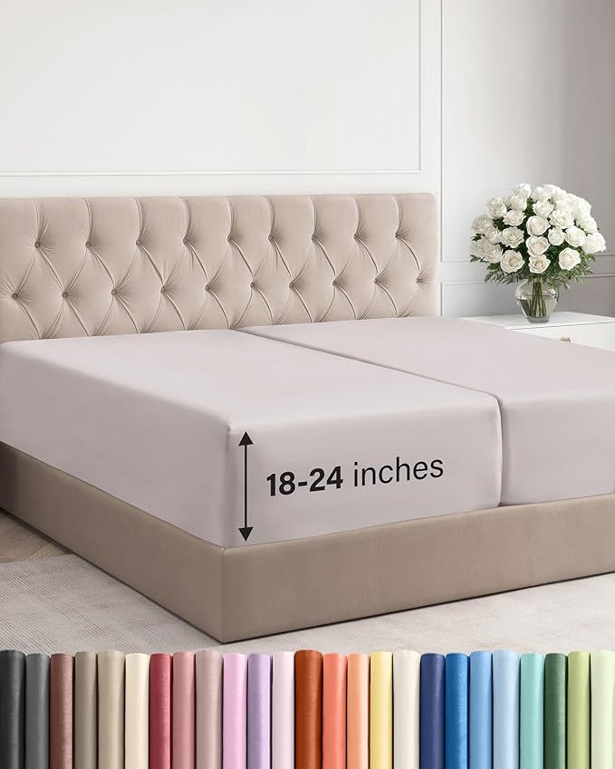 Extra Deep Split King Fitted Sheet by CGKUnlimited