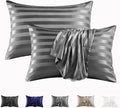 MR&HM Satin Pillowcase for Hair and Skin, Silk Satin Pillowcase 2 Pack by MRHM