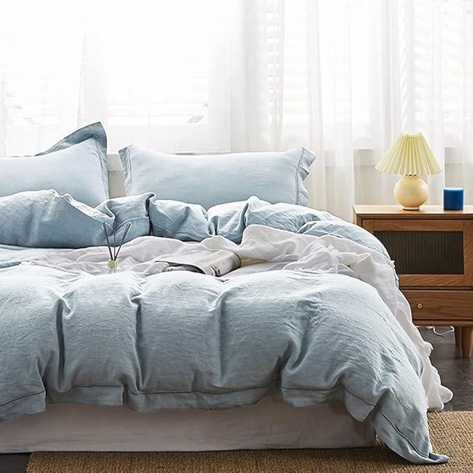 Simple&Opulence 100% Washed Linen Duvet Cover Set by SimpleOpulence