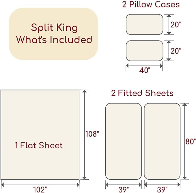 Mellanni Split King Sheets Set - Image 2